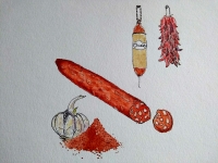 Croqueta Chorizo Pollo picante kroket (verpakt per 4)